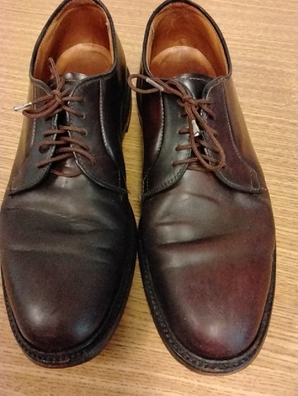 Alden Dark Brown Leather Derby Shoes Men's - Picture 8 of 8
